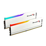 Mémoire G.Skill Ripjaws M5 RGB White - 2 x 16 Go (32 Go) - DDR5 5600 MHz - CL46 - Autre vue Mémoire G.Skill Ripjaws M5 RGB White - 2 x 16 Go (32 Go) - DDR5 5600 MHz - CL46 - Autre vue