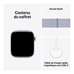 Montre connectée Apple Watch Series 10 GPS - Aluminium Argent - Bracelet Sport Textile Nuée Bleue - 42 mm - Autre vue Montre connectée Apple Watch Series 10 GPS - Aluminium Argent - Bracelet Sport Textile Nuée Bleue - 42 mm - Autre vue