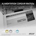 Alimentation PC Corsair RM750e (2025) - Blanc - Autre vue Alimentation PC Corsair RM750e (2025) - Blanc - Autre vue