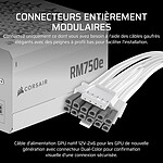 Alimentation PC Corsair RM750e (2025) - Blanc - Autre vue Alimentation PC Corsair RM750e (2025) - Blanc - Autre vue