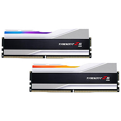 G.Skill Trident Z5 RGB Silver - 2 x 16 Go (32 Go) - DDR5 5200 MHz - CL40 G.Skill Trident Z5 RGB Silver - 2 x 16 Go (32 Go) - DDR5 5200 MHz - CL40