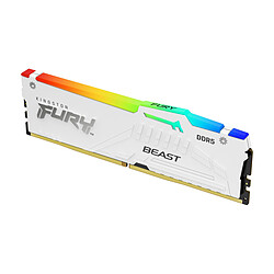 Kingston Fury Beast White RGB - 1 x 16 Go (16 Go) - DDR5 6000 MHz - CL36 Kingston Fury Beast White RGB - 1 x 16 Go (16 Go) - DDR5 6000 MHz - CL36