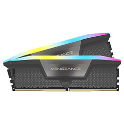 Corsair Vengeance RGB Black - 2 x 32 Go (64 Go) - DDR5 6000 MHz - CL38 - Ryzen Edition
