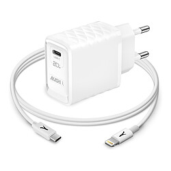 Akashi Chargeur Secteur 20W USB-A Quick Charge 3.0 + Câble Lightning