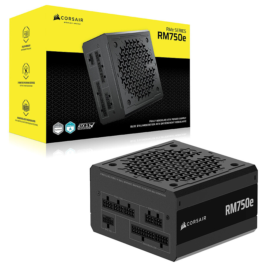 Alimentation PC Corsair RM750e (2025) - Noir